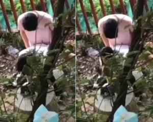 Bắt gặp hai bạn trẻ đang vật lộn ngoài công viên | VIET69